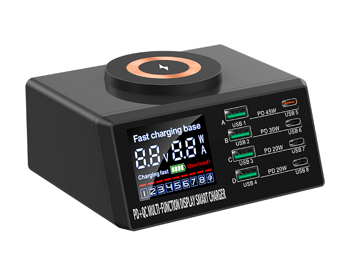 WEILAI WL-X9M PD+QC MULTI-FUNCTION DISPLAY SMART CHARGER WIRELESS MAGNETIC POSITIONING